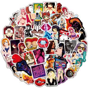 50 PCS Sexy Femmes autocollants autocollants Stickers Vinyl Decals pour le pare-chocs d'ordinateur portable Bouteille d'eau ￠ bagages iPad Casque