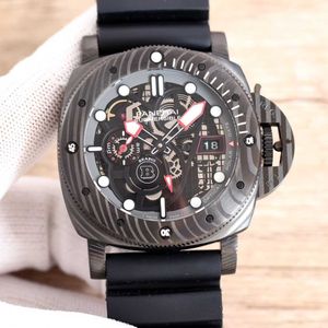 Designer Watchuhren für Herren Mechanical Automatic Bewegung Sapphire Mirror 47mm Gummi -Uhrband -Sportgelenkwatches KM8n