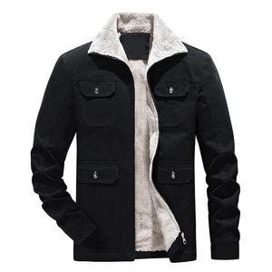 Mens Jackets jacket autumn and winter highquality fashion brand lamb plush cotton windbreaker casual work clothes warm thick coat 220930