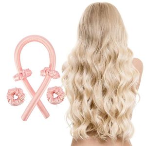 Värmelösa hårrullar Curlers Curling Iron Pannband Lazy Curler Silk Heatless Curlings Wand Make Curly Hairs Styling Tool