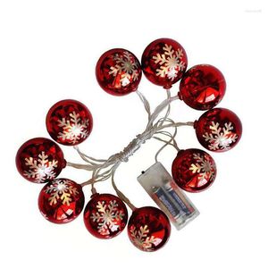 Decorações de Natal Luzes de cordas de corda Bateria Star Snowflakes Snow Flakes Xmas Tree Home 2022