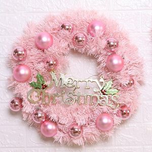 Декоративные цветы 30 см розовый рождественский венок розовый золото.