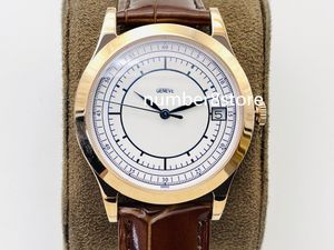 5296 V4 Rose Gold Mens Watch PPF Factory Swiss 324 SC Automatic 28800vph Sapphire Crystal White Dial Luxury Wristwatch Water Resistance 50M