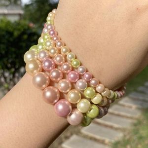 P￤rlor 6/8/10/12mm Natural Shell Imitation Pearl Round Loose Seashell For Jewelry Making DIY Necklace Armband Accessories