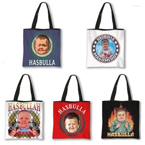 Abendtaschen Classic Team EST.2003 Hasbulla Fighting Umhängetasche Lustige Khabib Blogger Print Tote Einkaufsgeschenk mit hoher Kapazität