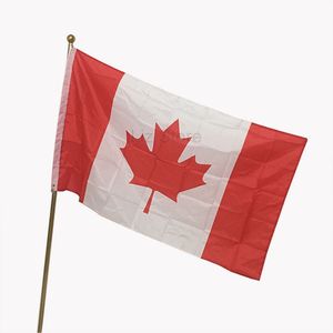 3x5ft Kanada Flag 150x90cm Canada Nation Polyester Banners Canadian National Garden Banner med mässing Grommets hängande flaggor Th0502