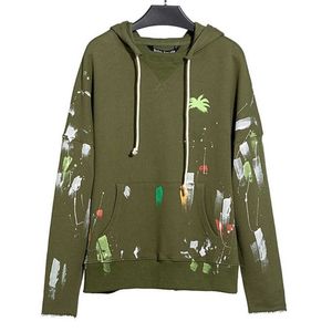 Moletons masculinos moletons masculinos moletons PA Designer Men Hoodie Graffiti Capuz Sweater Fashion Hip-Hop Loose Sweetshirt Palms Palms Tree Print