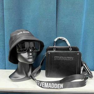 デザイナーバッグ 2022 新しい夏のショルダーハンドバッグと帽子メガネセット女性の高級 Pu レザークロスボディトートバッグ帽子シェード