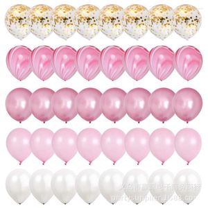 Party Decoration 40 Piece 10 Inch 1st Birthday Wedding Rose Gold Agate Latex Balloon Set Arch