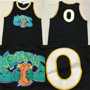 GLA A3740 ALIEN 0 Movie Basketball Jersey Monstars Tune Squad Black 100% Stitched Alien Movie Basketball Shirts Mix Order