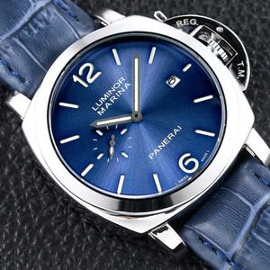 Orologio da polso da uomo di design di lusso Paner Orologi da polso meccanici da uomo da 44 mm blu sportivi