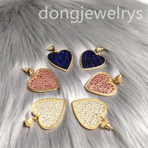 Woman Charm Love Hoop Earring Vintage Metal Copper Studs Dongjewelrys Noble Queen Temperament Gold Designer Jewelry Cute Sweet Ladies Earing
