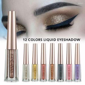 Ögon Shadow Liquid Eyeshadow Metallic Diamond Shiny Liner Pen Palette Långvarig vattentät skimmer Pigmenterad kosmetika