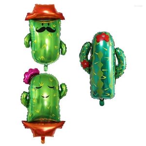 Party Decoration 1pcs Cartoon Cactus Foil Balloons Summer Holiday Decorations Mr Miss Decor Supplies