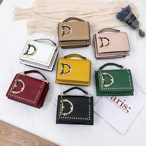 Brand designer bags Soft Pu Totes Bags Multicolor Double Sided Women's Shoulder Bag d Fashion Multifunctional Rivet Oblique Straddle Handbag