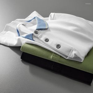 Herren-Poloshirts, Ultra-Baumwoll-Piqué-Sport-Poloshirt, klassisches, kurzärmliges, einfarbiges Poloshirt, Sommergrün, reguläre Passform, Jersey, 2022, große Größe