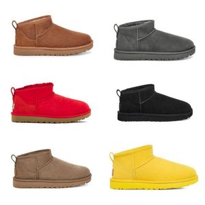 Wholesale women ultra mini snow boots slipper U F22 winter new popular Ankle Soft comfortable Sheepskin keep warm plush boots with card dustbag beautiful gifts