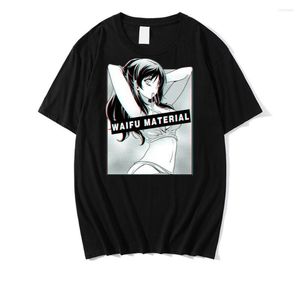 Мужские рубашки Hentai Sexy Anime Girl Girl Waifu Материал ретро стиль 2022 года летний мужчина Harajuku Tshirts Хлопковая печать футболки мужские топы круто