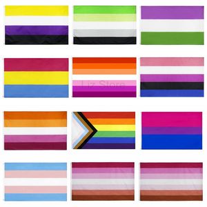 90x150cm gay stolthet regnbåge flagga hbt bisexuella lesbiska pansexuella tillbehör flaggar multi stilar regnbågar flagga banner th0496