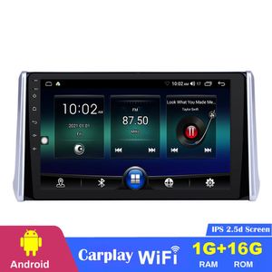 10.1 inç Oyuncu Araba DVD Android HD Touchscreen GPS Navigasyon Radyosu 2019 Toyota Rav4 için USB WiFi Destek Carplay Dab