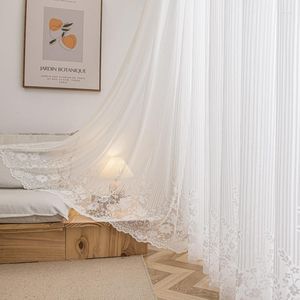 Tenda di lusso romantico pizzo tulle tende trasparenti per soggiorno tasche per aste mantovana camera da letto trattamenti decorativi per finestre