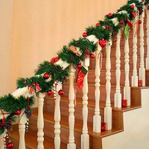 Decoraciones navideñas m Año de casa Garland Garland Fiesta de Navidad Partido Artán Artán Banner de ratán Ornamento colgante
