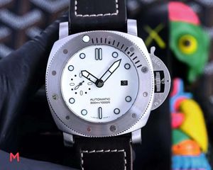 Luxury Watch Pam Mens Watch 44mm Automatic Mechanical Movement Stainless Steel Case Leather Strap 300m