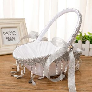 Enrole de presente conveniente colorido vibrante resistente Faux Crystal Wedding Flor Basket Candy Storage for Friends