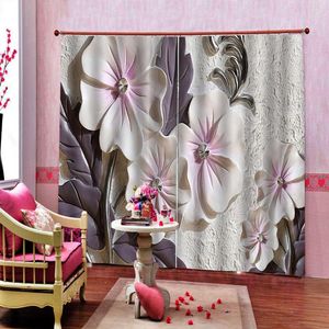 Curtain Modern 3D Curtains 2 Panel/set Living Room Bedroom Window Drapes 150x166cm