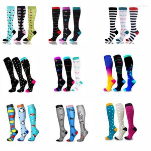 Men's Socks 6 Pairs/Lot Compression Stockings Varicose Veins Edema Diabete Men Women Outdoor Running Cycling Long Pressure Pack