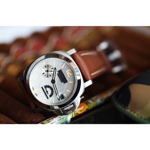 Herren-Armbanduhr, Luxusuhren, Designeruhr für mechanisches Automatikwerk, Saphirspiegel, 44 mm Lederarmband, Sport-Armbanduhren Q70n
