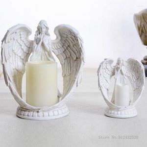 Candle Holders Wedding Gift European-style Home Decoration Practical Living Room Bedroom TV Cabinet Angel Electronic Holder