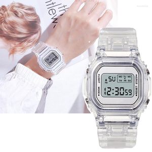 Zegarek Stylowe zegarki damskie Watchband Analog Electronic LED Cyfrowy zegar Lady Dany zegarek Relogio feminino