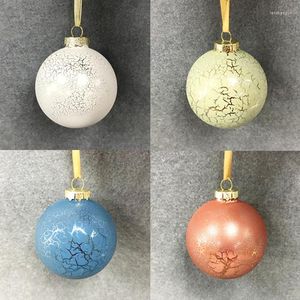 Christmas Decorations Tree Ornaments Glass Small Pieces Shopping Mall Layout Window Foreign Trade Export Crack Ball 8cm