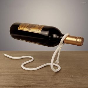 Heminredning Creative Suspenderat Rope Wine Rack Serpentine Snake Bracket Bottle Holder Bar sk￥p Display Stand Hylla g￥vor