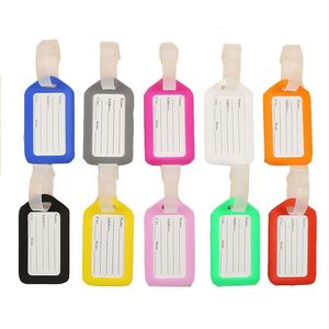 Candy Color Plastic Luggage Tag Party Favor DIY Bag Tags Card Luggages Decoration Pendant