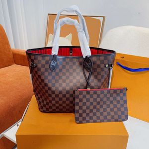 Sacola Designer Bolsa Carteira Moda Totes Couro Mensageiro Bolsa De Ombro Mulheres Sacos De Alta Capacidade Composto Sacos De Compras Flor Velha Marrom Lattice Tote