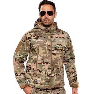 Jaktjackor Antarktis softshell fleece jacka män taktisk hoodie redskap militär vinter skid varm kamouflage multicam vindbrytare 3xl