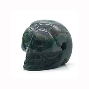 23mm Natural Fancy Jasper Hand Carved Crystal Gemstone Human Skull Head Carving Sculpture