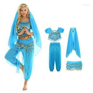 Stage Wear Wear Women 4pcs Halloween Belly Dance Fantas