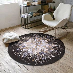 Carpets Creative Geometric Splash Abstract Round Carpet Bedroom Computer Chair Rug Living Room Coffee Table Kids Game Mat