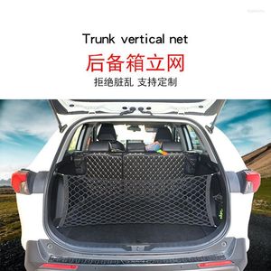 Car Organizer Storage Net Pocket Trunk Luggage Bag Double-layer Vertical