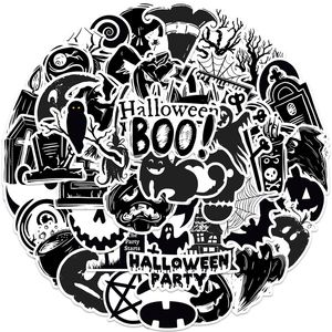 Adesivos de halloween de 50pcs de halloween adesivo de halloween ￠ prova d'￡gua para laptop envelopes de envelopes artesanato scrapbooking