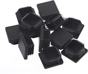 Wholesale Household Sundries 1 Inch Square Plastic Plug End Caps for Tubing Pipe OD 1" x 1" not ID Steel Chair Leg Bar Stool Glides Inserts Fence Plugs Furniture