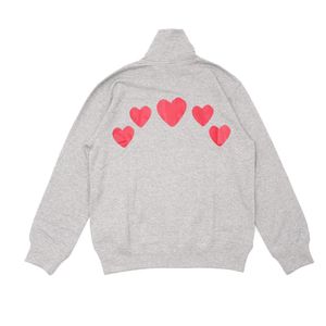 Spela broderad cdg hoodie designer öga populära commes des mode varumärke stjärna samma bomull stora röda hjärttröja lång koppling bowling sport c11