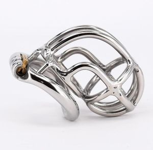 Design Small Male Chastity Devices 2 16 Stainless Steel Bend Cage Mens Virginity Lock Chastity Belt Adult Game Sex Toys