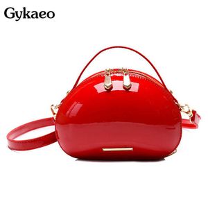 Luksusowe torebki kobiety Projektantka Mini moda czerwone serce w kształcie serca torebka na ramię dziewczęta wysokiej jakości patent skórzane torby krzyżowe Q0294Q