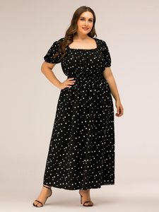 Plus Größe Kleider Für Frauen Kleidung 2022 Sommer Casual Kleid Mode frauen Sexy Elegante Party Polka Dots Maxi DressesPlus