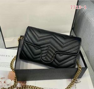 Lüks Kadınlar Zincir Omuz Çantası Crossbody Bags Lady Purse Messenger Tasarımcı Çantalar Cüzdan Çanta Tuval Cross Vücut 7713-1#50