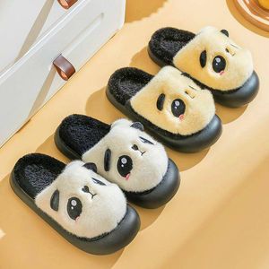 Plush Slippers Female Fashion Cute Cartoon Home Warm Comfortable Soft Sole Foot Massage Factory Direct Sale